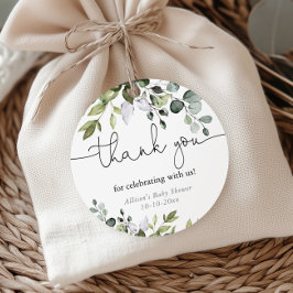 ジェンダーニュートラルのソフトグリーン ベビーシャワー フェイバータグ