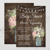 ジェンダーニュートラルのマスンジャー ベビーシャワー招待状 招待状 (正面/裏面)