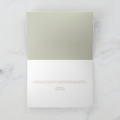 ジェンダーニュートラルのユーカリの葉のベイビーサンキューカード サンキューカード (内部)