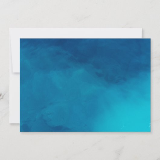 ジェンダーニュートラルの恐竜プールパーティの誕生日 サンキューカード (裏面)