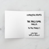 ジェンダーニュートラルの新生児向けグリーティングカード カード (内部)