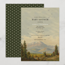 ジェンダーニュートラルの松林のベビーシャワー