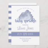 ジェンダーニュートラルの雲のベイビーシャワーパーティー招待状 招待状 (正面/裏面)