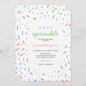 ジェンダーニュートラルベイビースプリンクラー 招待状 (正面/裏面)