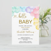 ジェンダーニュートラルベビーシャワー招待状 招待状 (スタンド正面)