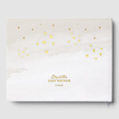 ジェンダーニュートラル ブラウン テディベア ベビーシャワー ゲストブック (裏面)