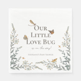 ジェンダーニュートラル ベビーシャワー ナプキン Little Love Bug スタンダードランチョンナプキン