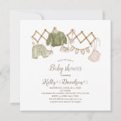 ジェンダーニュートラル ボヘミアンスタイルのネイタルサプライズ 招待状 (正面)