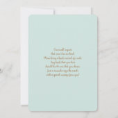 ジェンダーニュートラル ボヘミアンファッションのベビーシャワー 招待状 (裏面)