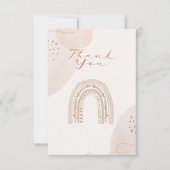 ジェンダーニュートラル ボヘミアンレインボー カリグラフィー サンキューカード (正面)