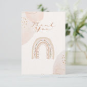 ジェンダーニュートラル ボヘミアンレインボー カリグラフィー サンキューカード (スタンド正面)