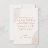 ジェンダーニュートラル ボヘミアンレインボー カリグラフィー サンキューカード (裏面)