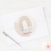 ジェンダーニュートラル ボヘミアンレインボー 水彩ファンシー ラウンドシール (封筒)