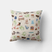 ジェンダーニュートラル ヴィンテージ ベビー ぬいぐるみ パターン クッション (裏面)