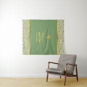 ジェンダーニュートラル 洗礼 フォックスゴールド グリーン 背景 タペストリー (インサイチュ(横))