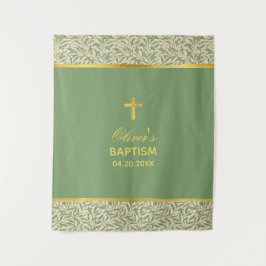 ジェンダーニュートラル 洗礼 フォックスゴールド グリーン 背景 タペストリー