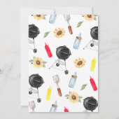 ジェンダーニュートラル BBQ ベビーシャワー 招待状 (裏面)