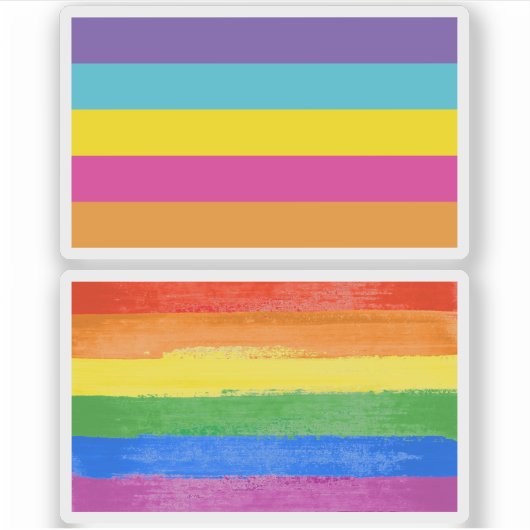 ジェンダーノンバイナリー Pride シール (正面)