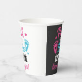 ジェンダーパーソナライズされたリビールピンクまたはブルーのベビーシューウェ 紙コップ (右)