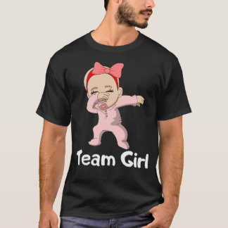 ジェンダーパーティーチーム女の子ダビングベビー Tシャツ