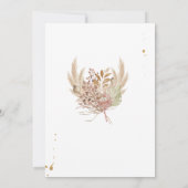 ジェンダーパーティーパンパスグラスボホトロピカル 招待状 (裏面)