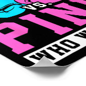 ジェンダーパーティーブルー対ピンク誰が勝ちボクシング ポスター (角)