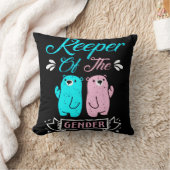 ジェンダーピンクとブルーのテディベアのキーパー クッション (ブランケット)