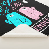 ジェンダーピンクとブルーのテディベアのキーパー シェルパブランケット (3/4)