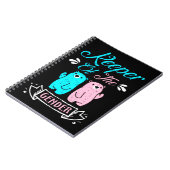 ジェンダーピンクとブルーのテディベアのキーパー ノートブック (左側)