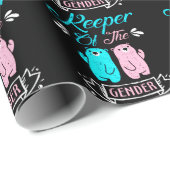 ジェンダーピンクとブルーのテディベアのキーパー ラッピングペーパー (ロールコーナー)