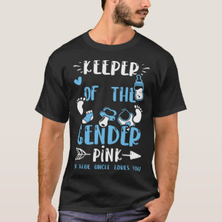 ジェンダーピンクまたは青い叔父の叔父のキーパーL B Tシャツ