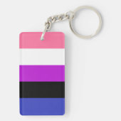 ジェンダーフルイドの旗 キーホルダー (裏面)