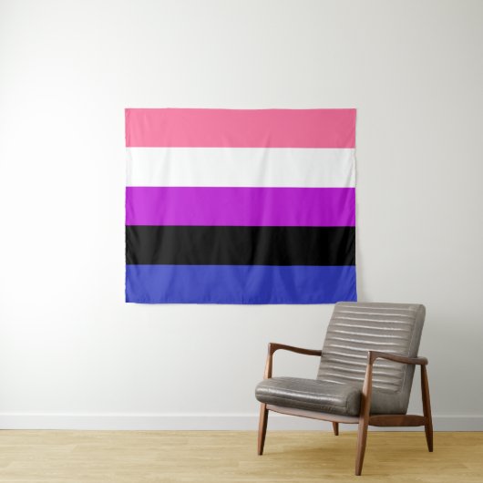 ジェンダーフルイド旗 50 x 60 タペストリー (インサイチュ(横))