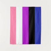 ジェンダーフルイド旗 50 x 60 タペストリー (正面)