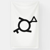 ジェンダーフルード·サード·ジェンダー·デミジル·ジェンダー·シンボル 横断幕 (縦)