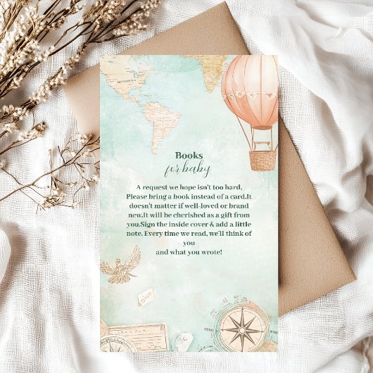 ジェンダーブックを待つ水彩冒険ベビー エンクロージャーカード