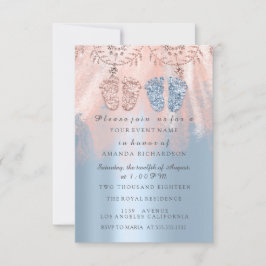 ジェンダーリバイバル足シルバーガールボーイ王室のツインズ1 招待状