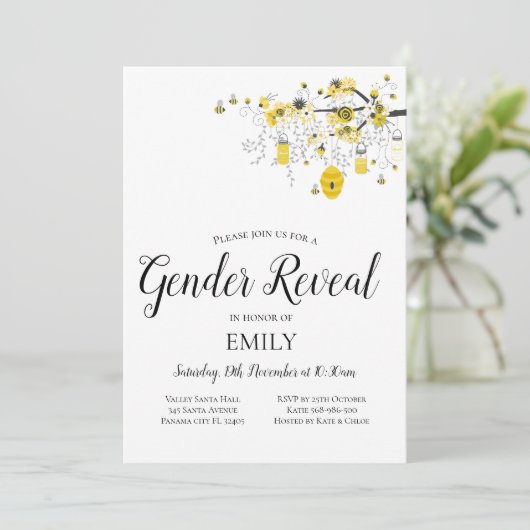 ジェンダーリビービーベビーシャワー招待状 招待状 (スタンド正面)