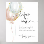 ジェンダーリビールおむつラッフルベビーシャワーゲーム ポスター (正面)