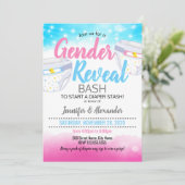 ジェンダーリビールとおむつシャワー 招待状 (スタンド正面)