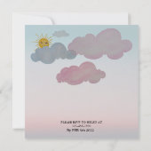 ジェンダーリビールとベビーシャワー招待状 招待状 (裏面)