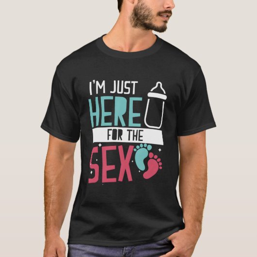ジェンダーリビールにただ参加するだけ Tシャツ (正面)