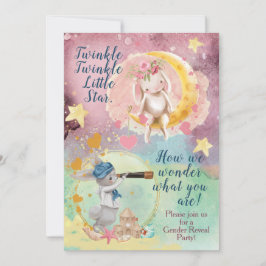 ジェンダーリビールまたは双子のベビーシャワー 招待状