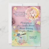 ジェンダーリビールまたは双子のベビーシャワー 招待状 (裏面)