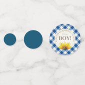 ジェンダーリビールギンガムアンドサンフラワーベビーQ コンフェッティ (裏面)