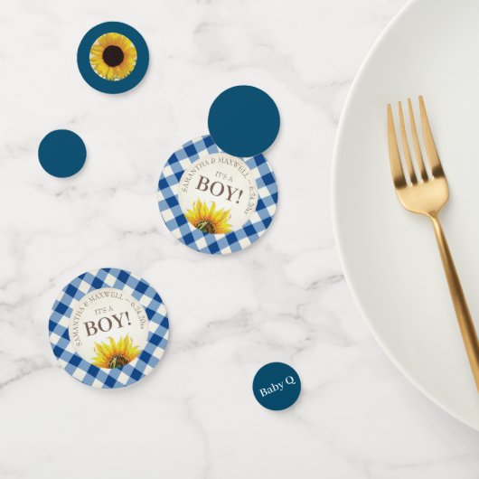 ジェンダーリビールギンガムアンドサンフラワーベビーQ コンフェッティ (グループ)