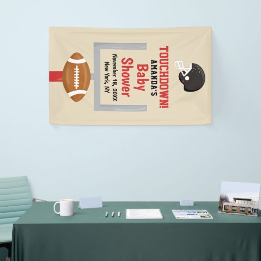 ジェンダーリビールサッカー男の赤ちゃんシャワー歓迎 横断幕 (トレードショー)