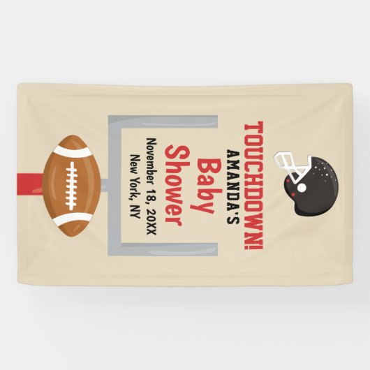 ジェンダーリビールサッカー男の赤ちゃんシャワー歓迎 横断幕 (横)