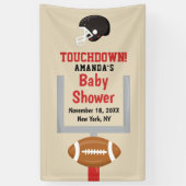 ジェンダーリビールサッカー男の赤ちゃんシャワー歓迎 横断幕 (縦)