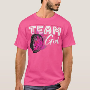 ジェンダーリビールチームの女の子のバーンアウトベビーシャワーパーティー Tシャツ